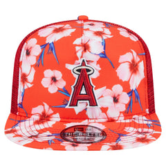 Los Angeles Angels New Era Adventure Pattern Golfer Trucker Snapback Hat - MLB