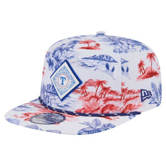 Texas Rangers New Era Printed Island Golfer Snapback Hat - MLB