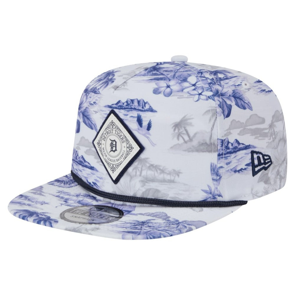 Detroit Tigers New Era Printed Island Golfer Snapback Hat - MLB