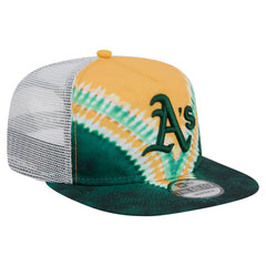 Athletics New Era Tie-Dye Golfer Trucker Adjustable Hat Hats - MLB