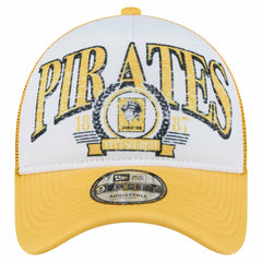 Pittsburgh Pirates New Era Distressed 9FORTY A-Frame Adjustable Trucker Hat - MLB