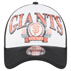 San Francisco Giants New Era Distressed 9FORTY A-Frame Adjustable Trucker Hat - MLB