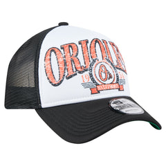 Baltimore Orioles New Era Distressed 9FORTY A-Frame Adjustable Trucker Hat - MLB