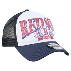 Boston Red Sox New Era Distressed 9FORTY A-Frame Adjustable Trucker Hat - MLB