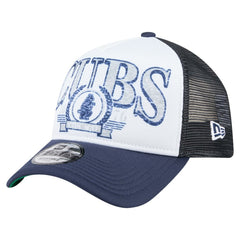 Chicago Cubs New Era Distressed 9FORTY A-Frame Adjustable Trucker Hat - MLB
