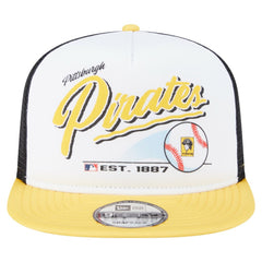 Pittsburgh Pirates New Era Retro Script Trucker 9FIFTY Snapback Hat - MLB