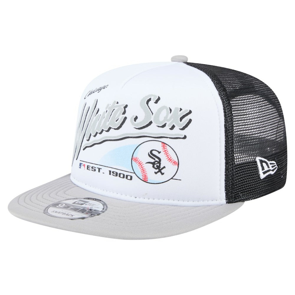 Chicago White Sox New Era Retro Script Trucker 9FIFTY Snapback Hat - MLB