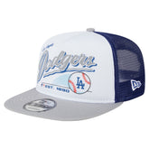 Los Angeles Dodgers New Era Retro Script Trucker 9FIFTY Snapback Hat - MLB