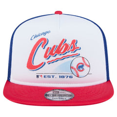 Chicago Cubs New Era Retro Script Trucker 9FIFTY Snapback Hat - MLB
