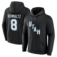 Nick Schmaltz NHL Utah Fanatics Authentic Stack Name & Number Tri-Blend Pullover Hoodie - Black - NHL