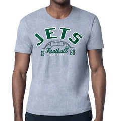 New York Jets Starter Half Ball Logo T-Shirt Heather Gray | NFL