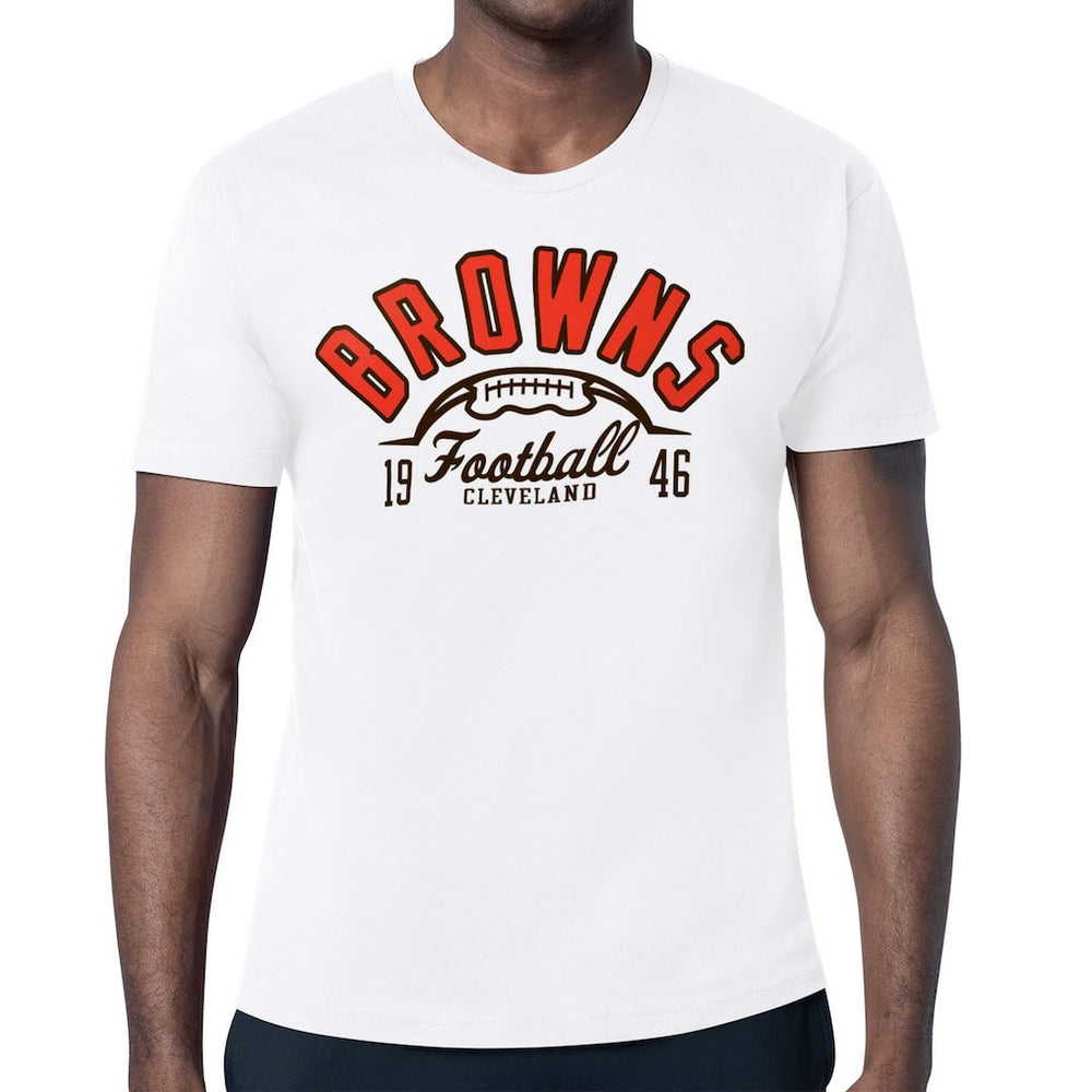Cleveland Browns Starter Half Ball Logo T-Shirt White | NFL