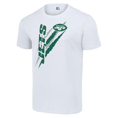 New York Jets Starter Color Scratch T-Shirt White | NFL