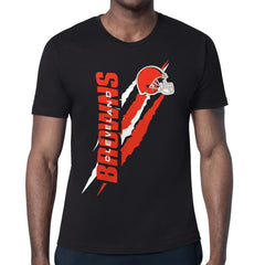 Cleveland Browns Starter Color Scratch T-Shirt Black | NFL