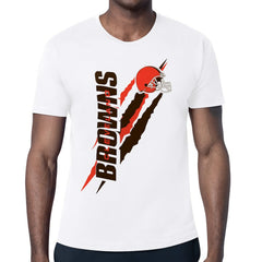 Cleveland Browns Starter Color Scratch T-Shirt White | NFL