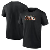 Anaheim Ducks Wordmark Logo T-Shirt - Black - NHL