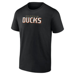 Anaheim Ducks Wordmark Logo T-Shirt - Black - NHL