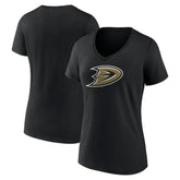 Anaheim Ducks Women's Secondary Logo V-Neck T-Shirt – Black - NHL