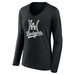 Los Angeles Dodgers Women's Fastball Long Sleeve V-Neck T-Shirt - MLB