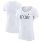 Houston Texans G-III 4Her by Carl Banks Women's Super-Slim Fit Lightweight Dot Print T-Shirt White | NFL