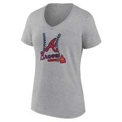 Atlanta Braves Women's Fastball V-Neck T-Shirt - MLB