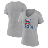Chicago Cubs Women's Fastball V-Neck T-Shirt - MLB