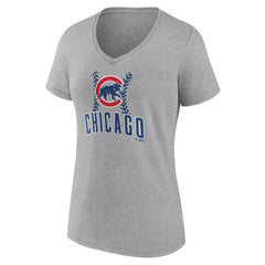 Chicago Cubs Women's Fastball V-Neck T-Shirt - MLB