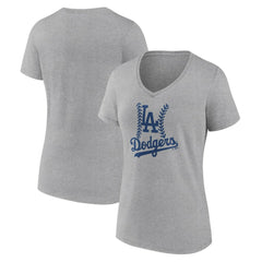 Los Angeles Dodgers Women's Fastball V-Neck T-Shirt - MLB