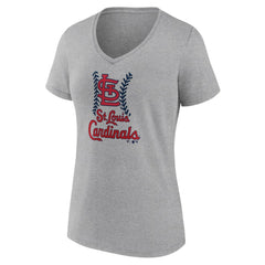 St. Louis Cardinals Women's Fastball V-Neck T-Shirt - MLB