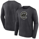 Chicago Cubs Monochrome Long Sleeve T-Shirt - MLB