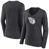 Cleveland Guardians Women's Monochrome Long Sleeve V-Neck T-Shirt - MLB