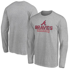 Atlanta Braves Evanston Stencil Long Sleeve T-Shirt - MLB