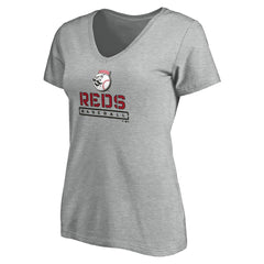 Cincinnati Reds Women's Evanston Stencil V-Neck T-Shirt - MLB