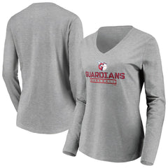 Cleveland Guardians Women's Evanston Stencil Long Sleeve V-Neck T-Shirt - MLB
