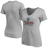 Detroit Tigers Women's Evanston Stencil V-Neck T-Shirt - MLB