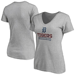 Detroit Tigers Women's Evanston Stencil V-Neck T-Shirt - MLB