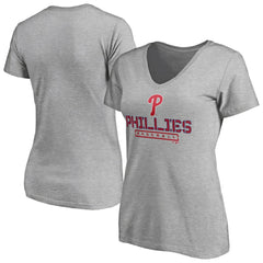 Philadelphia Phillies Women's Evanston Stencil V-Neck T-Shirt - MLB