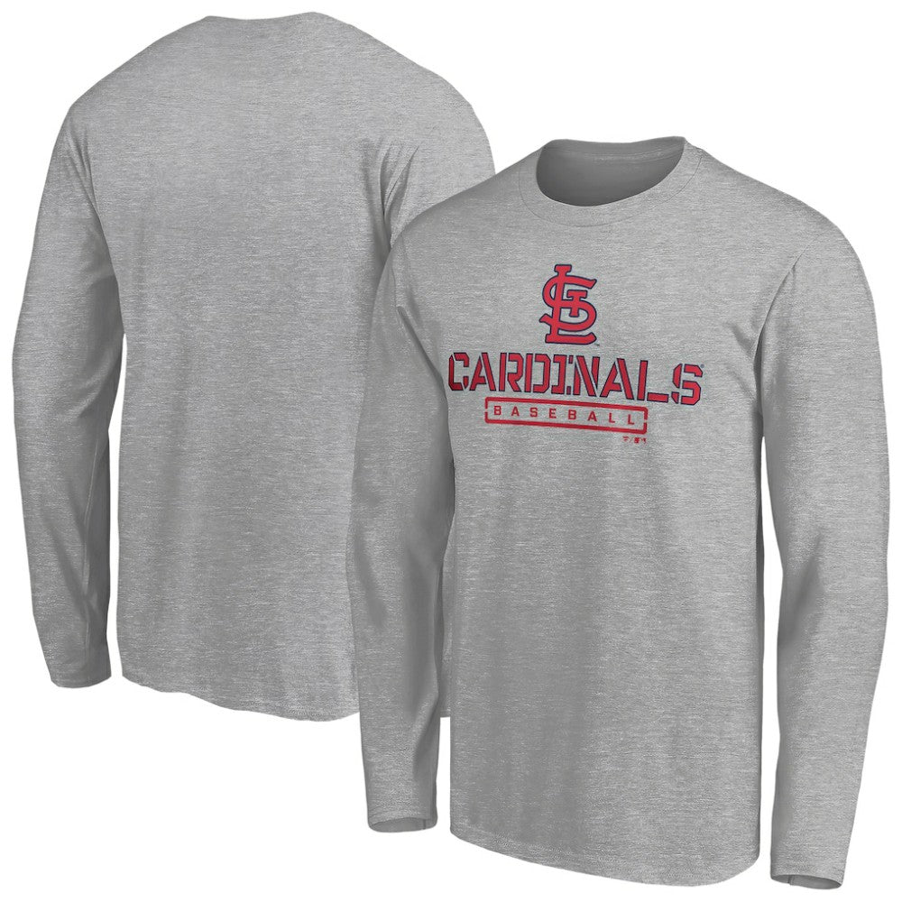 St. Louis Cardinals Evanston Stencil Long Sleeve T-Shirt - MLB