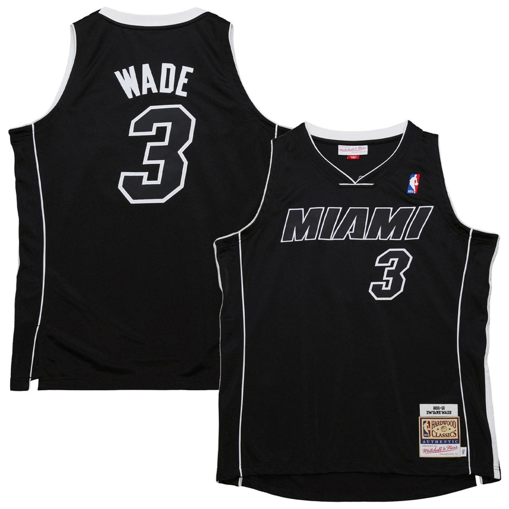 Dwyane Wade Miami Heat 2011/12 Hardwood Classics Authentic Jersey Black - NBA