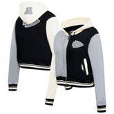 Kansas City Chiefs Pro Standard Women's Reverse French Terry Colorblock Full-Zip Hoodie Gray | NFL