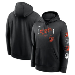 Baltimore Orioles Nike Club Stack Pullover Hoodie - MLB