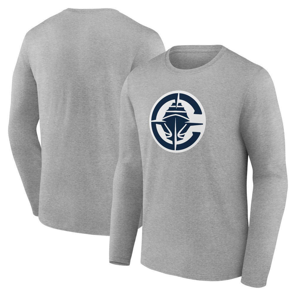 LA Clippers Primary Logo Long Sleeve T-Shirt Gray - NBA