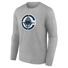 LA Clippers Primary Logo Long Sleeve T-Shirt Gray - NBA
