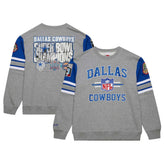 Dallas Cowboys Vintage Logo Pullover Sweatshirt Heather Gray | Mitchell & Ness