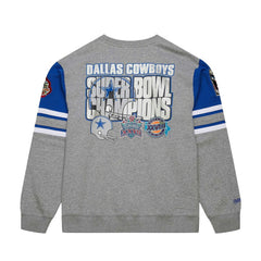 Dallas Cowboys Vintage Logo Pullover Sweatshirt Heather Gray | Mitchell & Ness