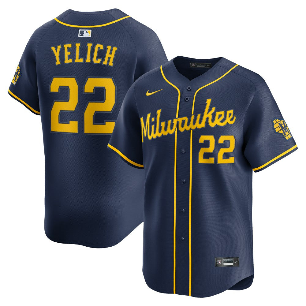 Christian Yelich Milwaukee Brewers Nike Alternate Limited Jersey - MLB