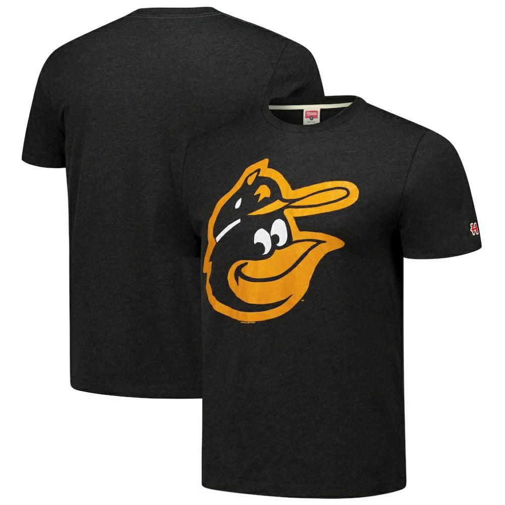 Baltimore Orioles Homage Cooperstown Collection Hand-Drawn Logo Tri-Blend T-Shirt - MLB
