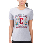 Cleveland Guardians G-III 4Her by Carl Banks Women's Super-Slim Fit Lightweight Flowers Graphic T-Shirt - MLB