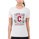 Cleveland Guardians G-III 4Her by Carl Banks Women's Super-Slim Fit Lightweight Flowers Graphic T-Shirt - MLB