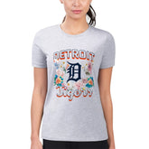 Detroit Tigers G-III 4Her by Carl Banks Women's Super-Slim Fit Lightweight Flowers Graphic T-Shirt - MLB
